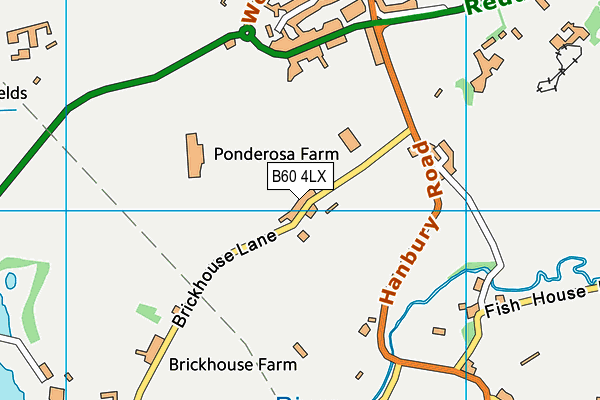 B60 4LX map - OS VectorMap District (Ordnance Survey)