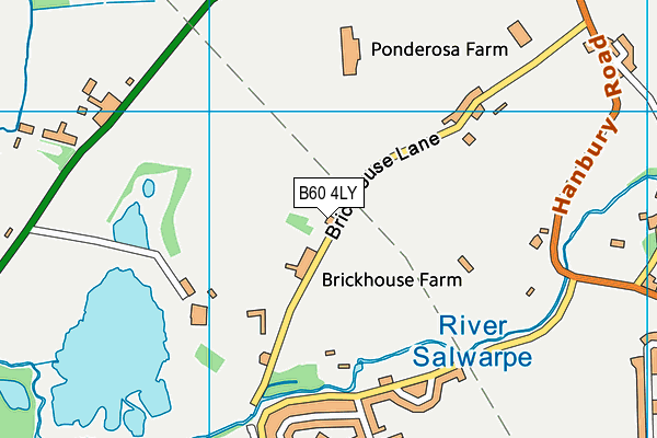 B60 4LY map - OS VectorMap District (Ordnance Survey)