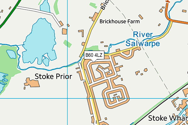 B60 4LZ map - OS VectorMap District (Ordnance Survey)