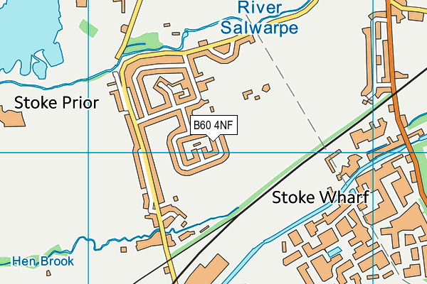 B60 4NF map - OS VectorMap District (Ordnance Survey)