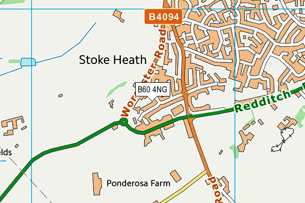 B60 4NG map - OS VectorMap District (Ordnance Survey)