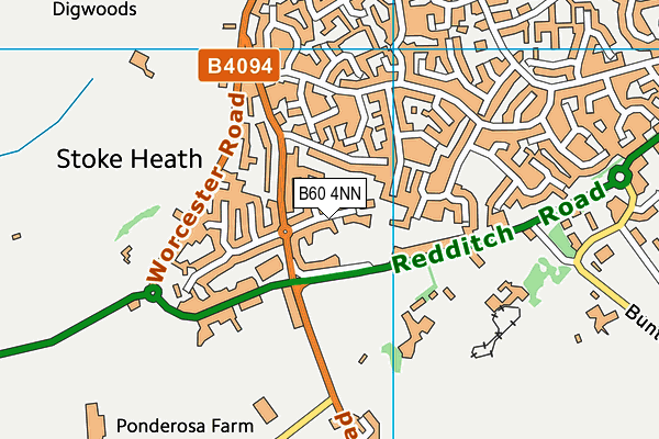 B60 4NN map - OS VectorMap District (Ordnance Survey)