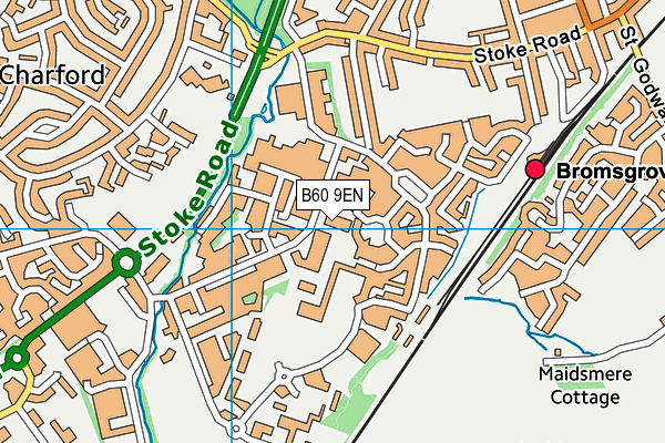 B60 9EN map - OS VectorMap District (Ordnance Survey)