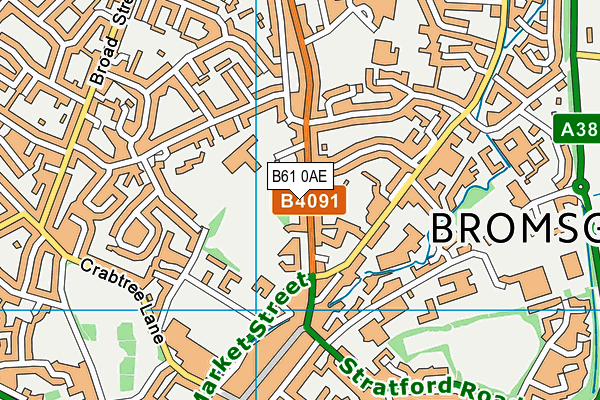 B61 0AE map - OS VectorMap District (Ordnance Survey)