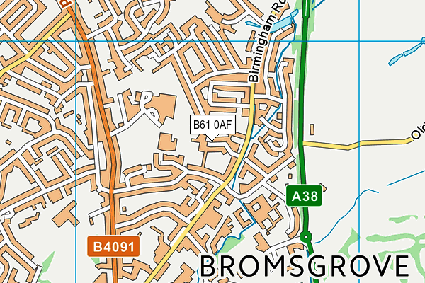 B61 0AF map - OS VectorMap District (Ordnance Survey)