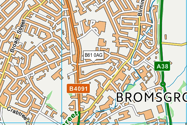B61 0AG map - OS VectorMap District (Ordnance Survey)