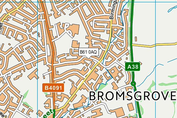 B61 0AQ map - OS VectorMap District (Ordnance Survey)