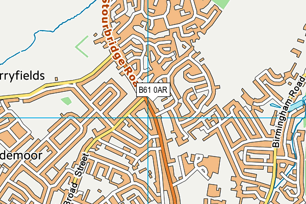 B61 0AR map - OS VectorMap District (Ordnance Survey)