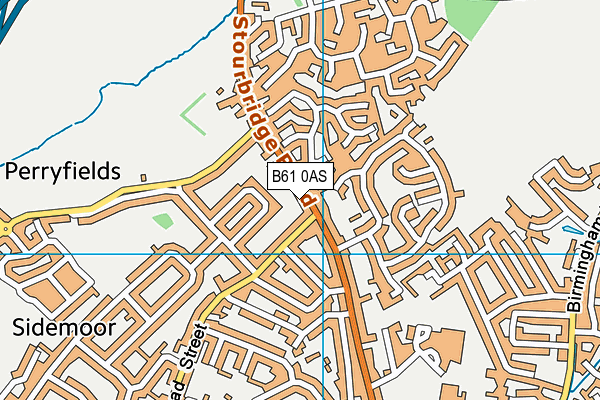 B61 0AS map - OS VectorMap District (Ordnance Survey)