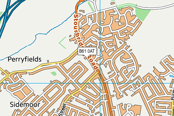 B61 0AT map - OS VectorMap District (Ordnance Survey)