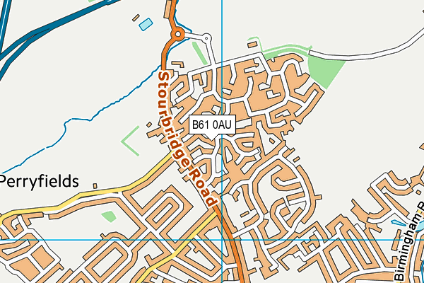 B61 0AU map - OS VectorMap District (Ordnance Survey)