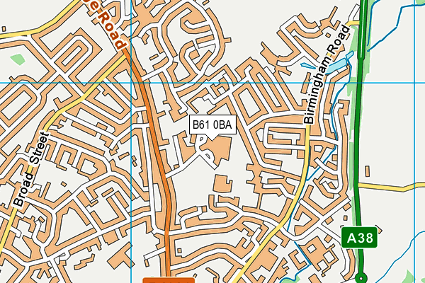 B61 0BA map - OS VectorMap District (Ordnance Survey)