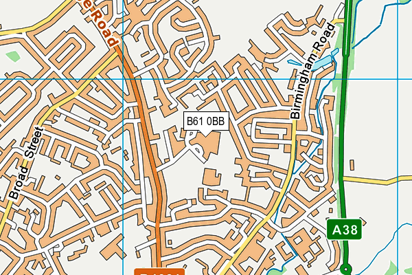 B61 0BB map - OS VectorMap District (Ordnance Survey)