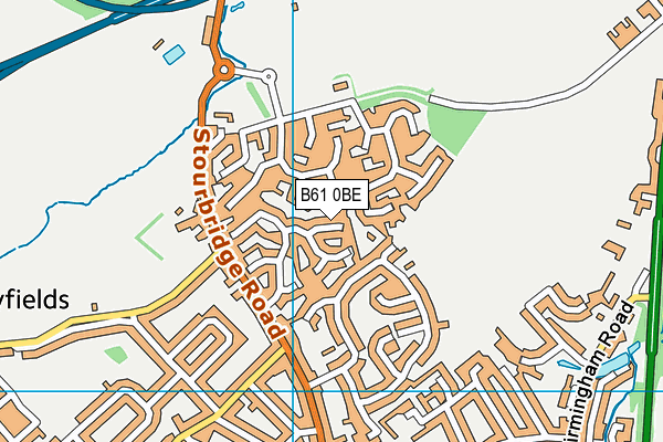 B61 0BE map - OS VectorMap District (Ordnance Survey)