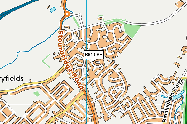 B61 0BF map - OS VectorMap District (Ordnance Survey)