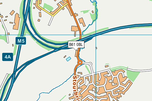 B61 0BL map - OS VectorMap District (Ordnance Survey)