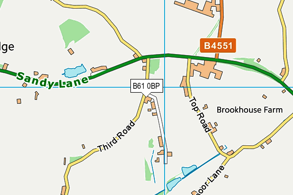 B61 0BP map - OS VectorMap District (Ordnance Survey)
