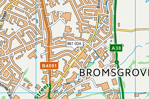 B61 0DA map - OS VectorMap District (Ordnance Survey)