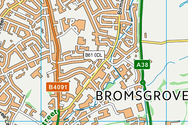 B61 0DL map - OS VectorMap District (Ordnance Survey)