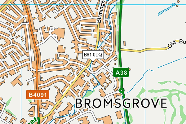 B61 0DQ map - OS VectorMap District (Ordnance Survey)