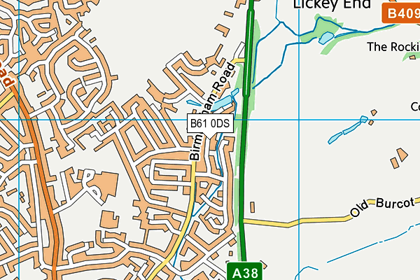 B61 0DS map - OS VectorMap District (Ordnance Survey)