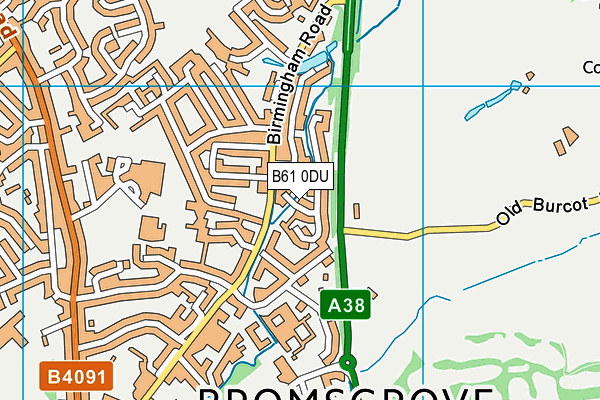 B61 0DU map - OS VectorMap District (Ordnance Survey)