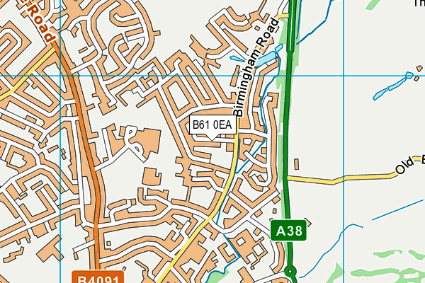 B61 0EA map - OS VectorMap District (Ordnance Survey)