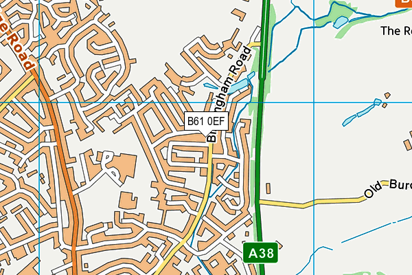 B61 0EF map - OS VectorMap District (Ordnance Survey)