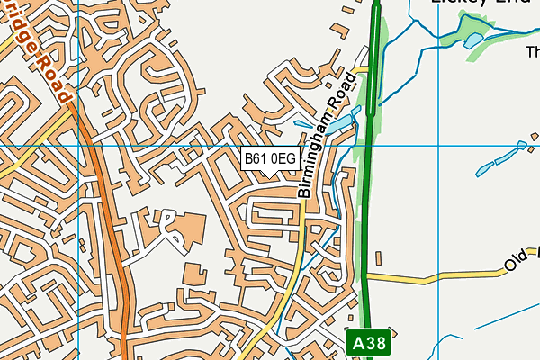 B61 0EG map - OS VectorMap District (Ordnance Survey)