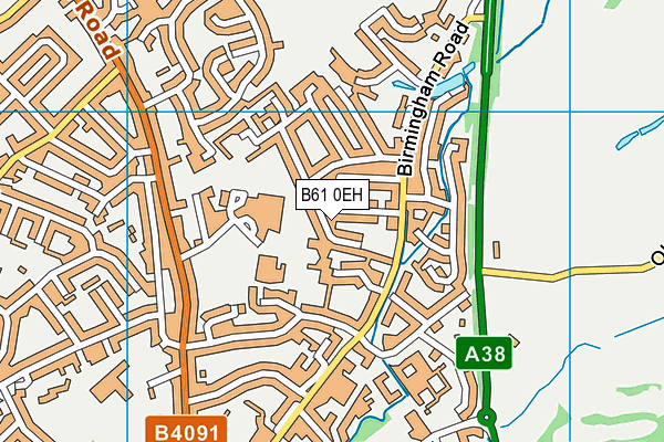 B61 0EH map - OS VectorMap District (Ordnance Survey)