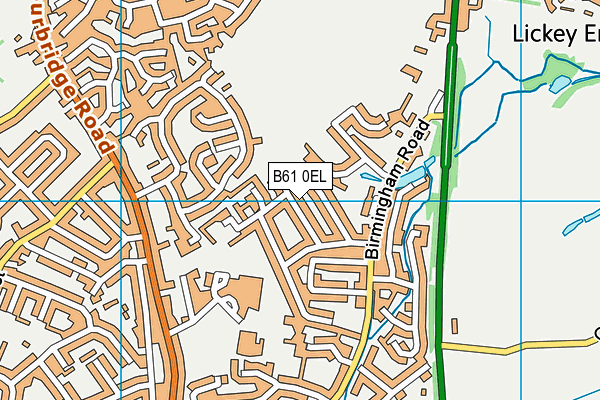 B61 0EL map - OS VectorMap District (Ordnance Survey)