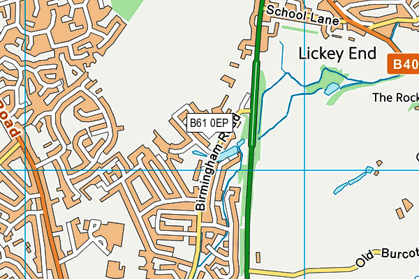 B61 0EP map - OS VectorMap District (Ordnance Survey)