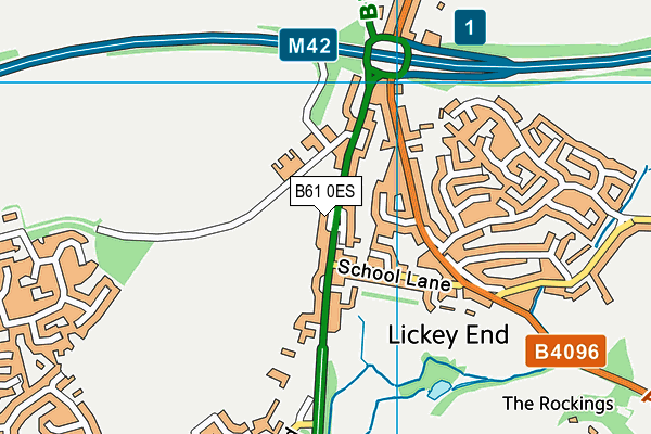 B61 0ES map - OS VectorMap District (Ordnance Survey)