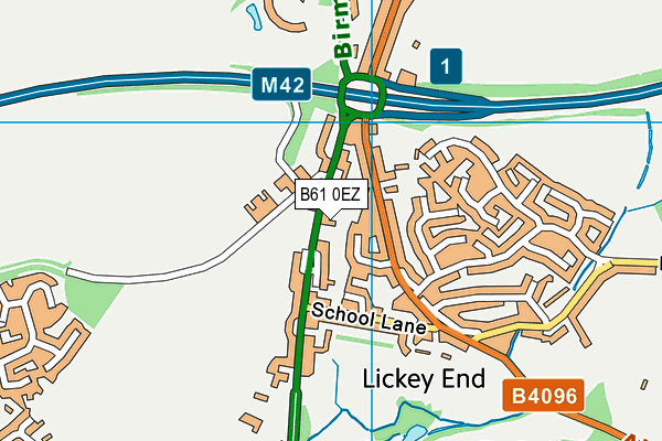 B61 0EZ map - OS VectorMap District (Ordnance Survey)