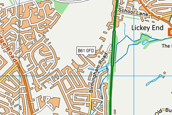 B61 0FD map - OS VectorMap District (Ordnance Survey)