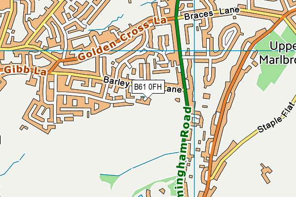 B61 0FH map - OS VectorMap District (Ordnance Survey)