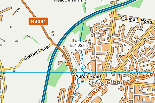 B61 0GF map - OS VectorMap District (Ordnance Survey)