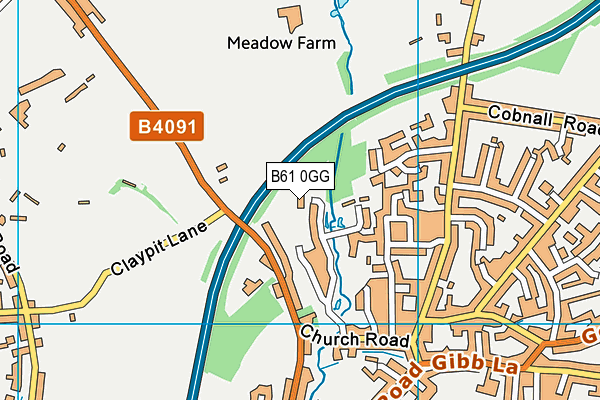 B61 0GG map - OS VectorMap District (Ordnance Survey)