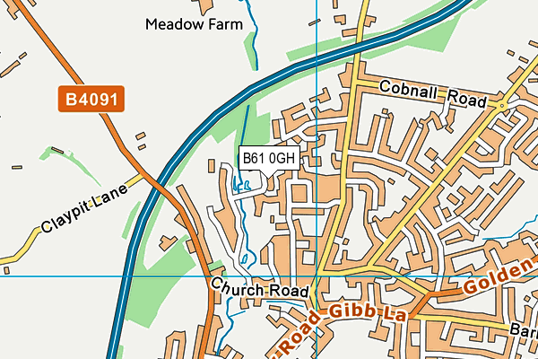 B61 0GH map - OS VectorMap District (Ordnance Survey)