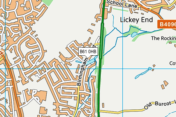 B61 0HB map - OS VectorMap District (Ordnance Survey)