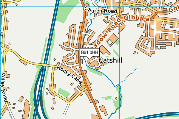 B61 0HH map - OS VectorMap District (Ordnance Survey)