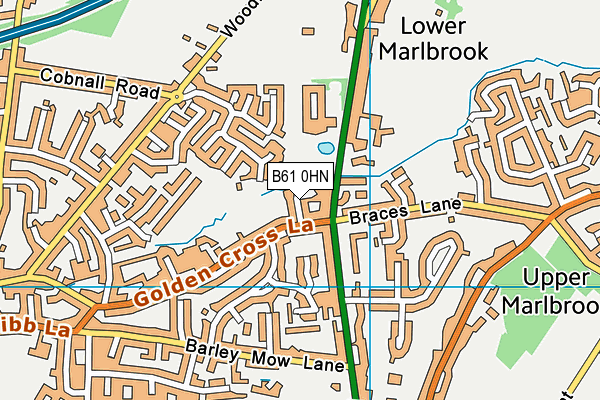 B61 0HN map - OS VectorMap District (Ordnance Survey)