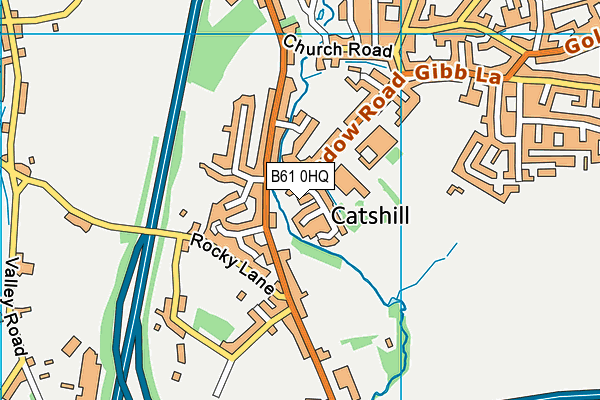 B61 0HQ map - OS VectorMap District (Ordnance Survey)