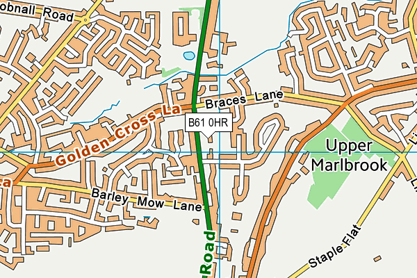 B61 0HR map - OS VectorMap District (Ordnance Survey)