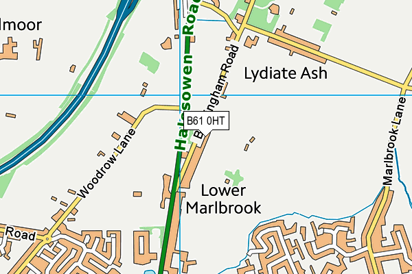 B61 0HT map - OS VectorMap District (Ordnance Survey)