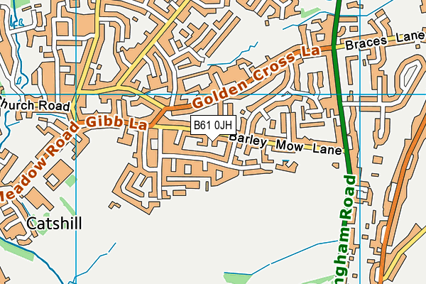 B61 0JH map - OS VectorMap District (Ordnance Survey)