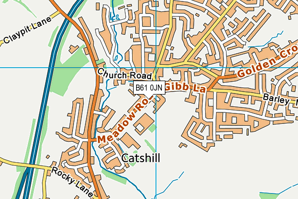 B61 0JN map - OS VectorMap District (Ordnance Survey)