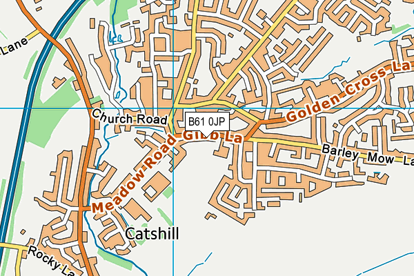 Catshill First School map (B61 0JP) - OS VectorMap District (Ordnance Survey)