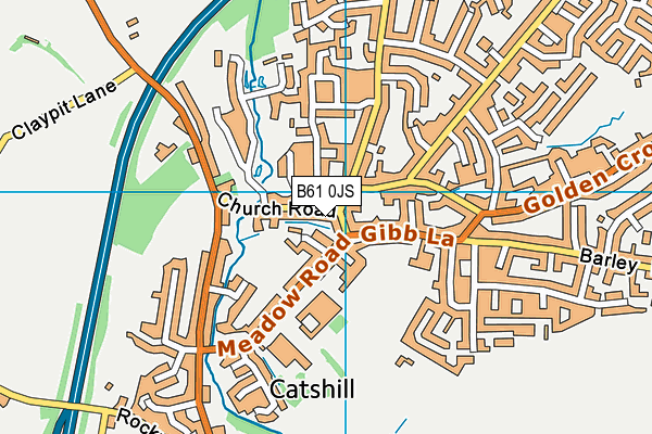 B61 0JS map - OS VectorMap District (Ordnance Survey)