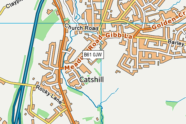 Catshill Middle School map (B61 0JW) - OS VectorMap District (Ordnance Survey)